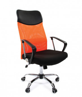 Кресло для руководителя CHAIRMAN 610 N (15-21 черный/сетка оранжевый) в Междуреченском - mezhdurechenskij.germes-mebel.ru | фото