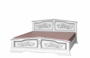 ЕЛЕНА Кровать из массива 1600 (Белый жемчуг) в Междуреченском - mezhdurechenskij.germes-mebel.ru | фото