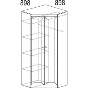 Шкаф угловой №606 "Инна" (угол 898*898) в Междуреченском - mezhdurechenskij.germes-mebel.ru | фото