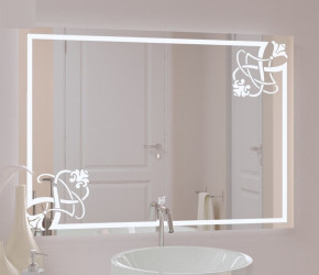 Зеркало в ванную Фаина с LED подсветкой в Междуреченском - mezhdurechenskij.germes-mebel.ru | фото